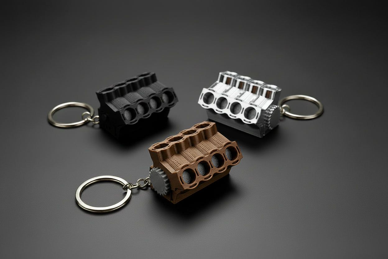 V8 Fidget Keychain