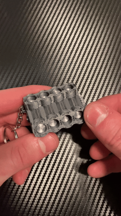 V8 Fidget Keychain